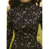 Ava and Lu Black Floral Buds Layered Skirt Set